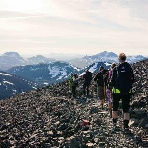 Det är fantastiskt att blicka ut över norra Sverige från Kebnekaise