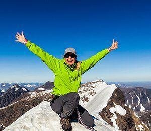 glad på toppen Kebnekaise