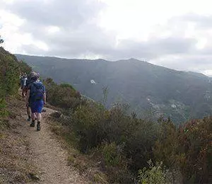Vandring med utsikt över de Apuanska alperna, Cinque Terre