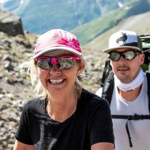 Glädje på vägen uppför Elbrus